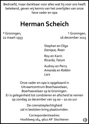 herman scheich in 2015.